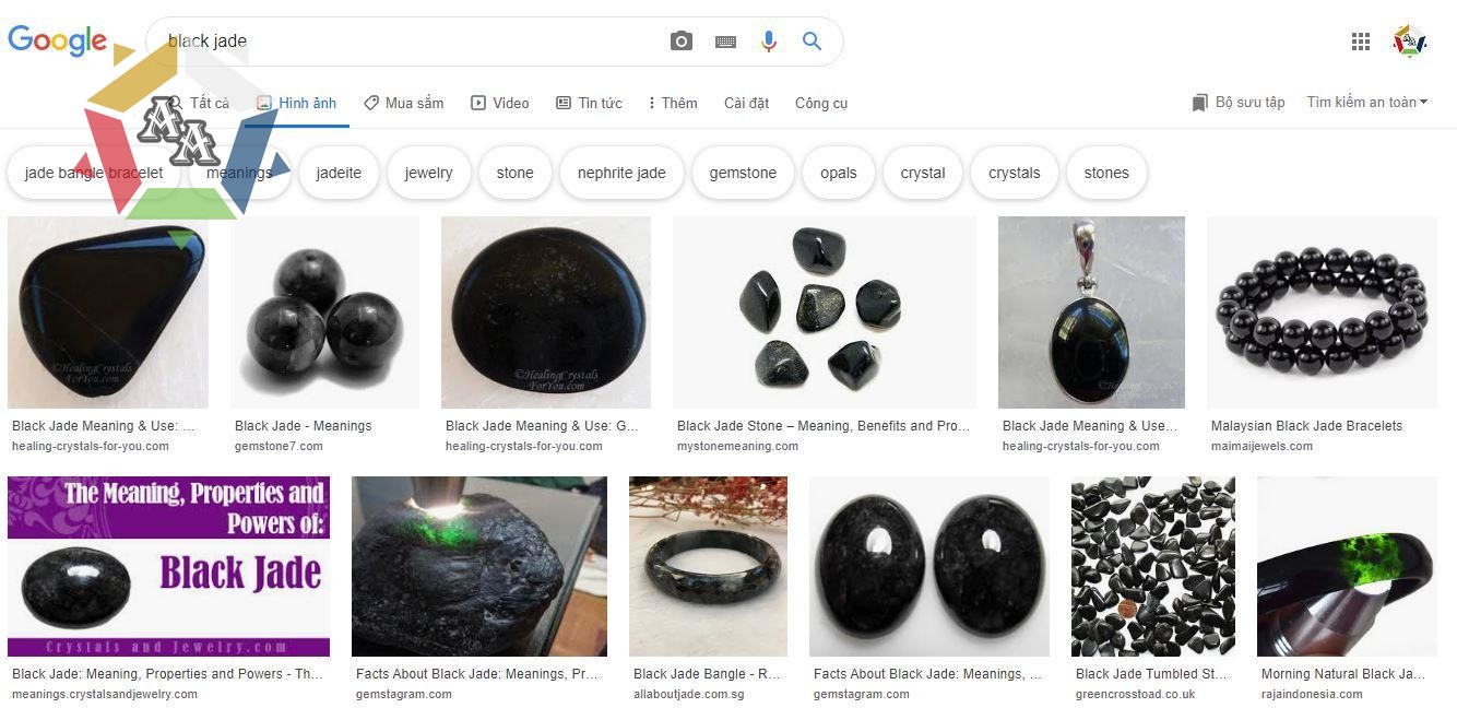 Đá cẩm thạch đen Black Jade - hình ảnh theo Google Image